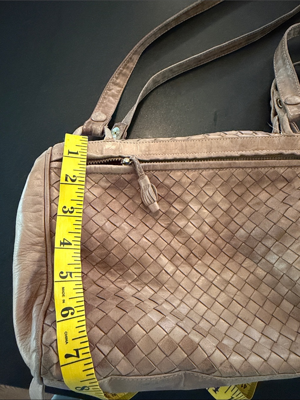 Bottega Veneta Intrecciato Leather Shoulder Bag in Taupe - Picture 13 of 16